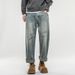 American Retro Spring Jeans, Men's Straight Harlan Loose Trendy Brand Washed Double Craft Middle Waist Youth Large Size K11 Denim_mkmklike.com