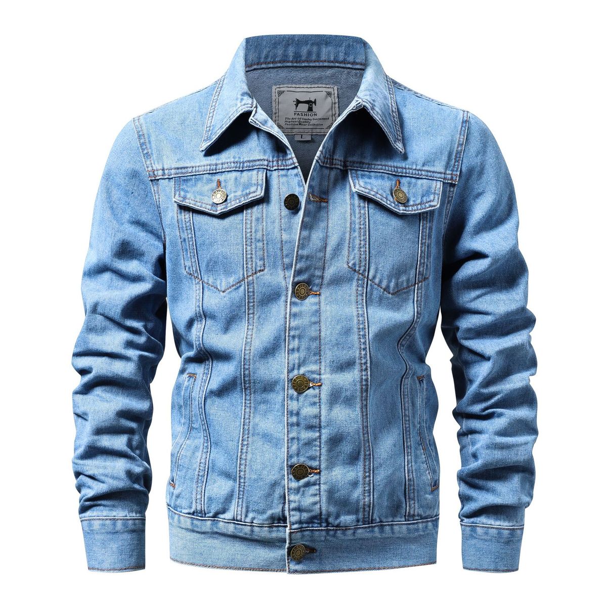 Men's Clothing Denim Jacket Cotton Casual Slim Jacket Men's Denim Jacket_mkmklike.com
