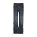Flared Unisex Jeans With Textured Weave - Vintage Wash Cleanfit Styling For Effortless Comfort_mkmklike.com