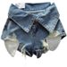 Women's Clothing Vintage ripped jeans women's summer high-waisted slimming shorts Small man niche wide leg pants_mkmklike.com
