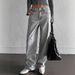 Women's High-Waisted Wide Leg Jeans Smoky Gray Washed Retro Street Style Loose Fit Floor-Length Autumn Winter_mkmklike.com