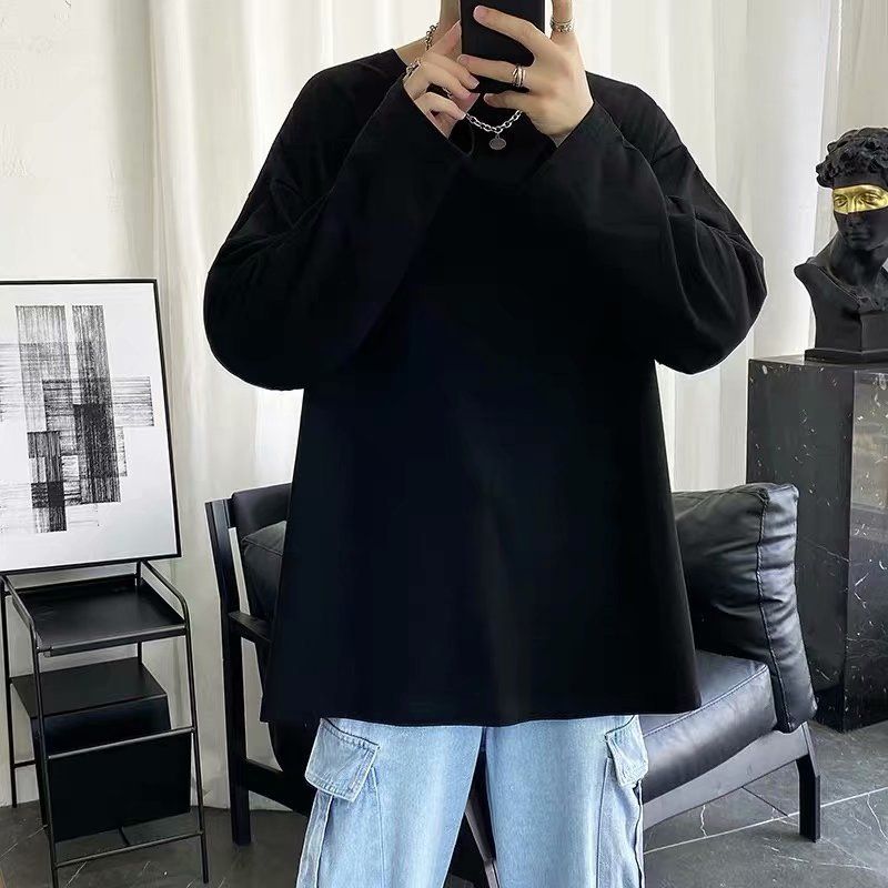 Vintage Blue Denim Jeans For Men, Retro Clean Fit Loose Straight Leg Trousers, High Waist Comfortable Casual Pants For Spring & Fall_mkmklike.com