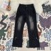 Men's Retro Deconstructed Jeans – Gradient Patchwork Straight-Leg To Flare Denim Pants (S-3XL, Distressed Black/Blue)_mkmklike.com