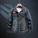 Spring And Autumn American High-End Men's Trendy Workwear Jacket, Washable Versatile Outerwear, Casual Denim Jacket_mkmklike.com