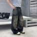 Vintage Washed Distressed Jeans For Men – Relaxed Wide-Leg & Faux Rips (S-3xl, Blue) Low-Rise Waist + Zip Fly_mkmklike.com