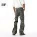 EF JEANS | 2025 Spring New Product Micro-pull Loose Deconstruction Splicing Camouflage Mopping Casual Jeans Tide_mkmklike.com