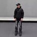 American Retro Washed Black & Gray Flared Jeans – High Street Vibe Slim Fit Straight Pants For Men_mkmklike.com