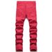 Men's Clothing Slim Fit Elastic Printed Floral Pants Casual Skinny Men's Long Trousers_mkmklike.com