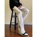 Nordmann Side Zipper Design Jeans Men, Slightly Flared American Style Trendy Hip-Hop Casual Pants, Loose Straight-Leg Cargo Pants_mkmklike.com