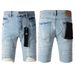 Distressed Light Wash Denim Shorts - High Waist Casual Streetwear Jeans For Women & Men (Multiple Colors & Sizes Available)_mkmklike.com