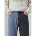 Color Blocked Lightweight Men's Jeans Loose Fit Plus Size Straight Leg Slim Casual Versatile Long Pants Summer Washed_mkmklike.com