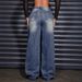 Women's Relaxed Straight-Leg Distressed Jeans – Vintage Washed Denim, Comfortable & Stylish_mkmklike.com