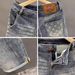 Men's Slim Fit Stretchy Denim Shorts Gray Mid-Length Casual Embroidered Versatile Summer Thin Five Point Trendy Online Popular_mkmklike.com