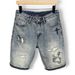 Men's Summer Denim Shorts Trendy Brand Ripped Patch Embroidered Handsome Straight Pants_mkmklike.com