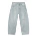 Men's Distressed Streetwear Jeans – Raw Hem Relaxed Fit Vintage Washed Denim Pants With Knee Slits & Bleach Splatter (S-XL, Mid-Rise, Zip Fly)_mkmklike.com