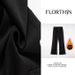 ELLE 2025 Winter New Fleece-Lined High-Waisted Slimming Black Flared Women's Stretch Jeans Long Pants_mkmklike.com