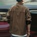 Retro Workwear Denim Jacket Men's Fashionable Loose Collar Denim Jacket_mkmklike.com