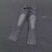 Black & Gray Cleanfit Flared Jeans 517 Self-Made Washed Distressed Snowflake Marble Pattern mid Waist Straight Pants_mkmklike.com