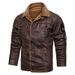 Jacket for New Flip Collar Large Leather and Fur Integrated Men's Coat_mkmklike.com