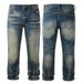Men's Plus Size Straight Leg Jeans - Comfortable Cotton Stretch Denim Pants For Big & Tall, Classic Blue Wash, Mid Rise, Zip Fly (Sizes 30-46)_mkmklike.com
