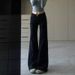 Black Flared Jeans For Women, 2025 Spring/autumn Collection, Low-waisted, Slimming, Stretchy, Non-clingy, Wide-leg_mkmklike.com