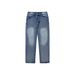 Men's Clothing Vintage Snowflake Wash Straight Leg Jeans – Ice Blue Cleanfit Denim For Men_mkmklike.com