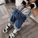 Women's Clothing High Waist Wide Leg Jeans - Winter Stretch Denim Pants With Flared Fit, Comfortable & Slimming Straight Leg Trousers_mkmklike.com