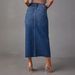 Women's sexy hot girl skirt A-line version slit slim denim skirt 2024 spring and summer_mkmklike.com