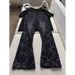 90s Vintage High-Waisted Flared Jeans – Distressed Jacquard Denim With Blade Cut (Unisex Retro Streetwear Pants)_mkmklike.com