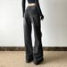 Women's Straight Jeans Street Style Basic Washed Gradient Color Glitter Hot Diamond Wide Leg Slimming Fit Denim_mkmklike.com