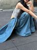 Slightly Plump Hot Girl's Stylish Irregular Patchwork Jeans For Women, New Autumn And Winter Two-piece Slimming_mkmklike.com