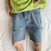 Men's Clothing Retro Ripped Denim Shorts Trendy Teenagers Loose Straight Casual Wide Leg Pants_mkmklike.com