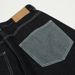 Men's High Street Trendy Straight-Leg Jeans Rolled Hem, Loose Wide-Leg Pants With Unique Design_mkmklike.com