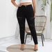 Women's Clothing Large Size Fashion Ripped Stretch Denim Skinny Pants Fat MM Pants_mkmklike.com