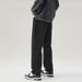 Men's Clothing Fleece Lined Stretch Jeans Autumn Winter Thick Solid Color Slim Fit Straight Leg Pants Basic Style Archer0603_mkmklike.com