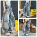 Men's Retro Loose Straight Leg Jeans With Splatter Graffiti Art - High Street Style Casual Pants For Men & Women_mkmklike.com