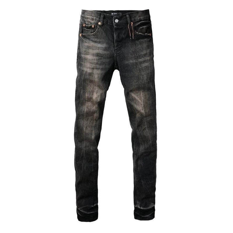 Unisex Cleanfit Stacked Flared Jeans, Black-Grey Vertical Fade With Whisker Details, Breathable For Summer_mkmklike.com