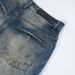 Men's Loose Straight Blue Washed Graffiti Distressed Jeans - High Waist Relaxed Fit Casual Denim Pants For Teens & Young Adults_mkmklike.com
