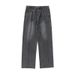 Distressed Washed Wide Leg Jeans For Men - Loose Fit Vintage Denim Pants, Streetwear Casual Trousers, Spring Summer Essential_mkmklike.com