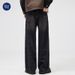Nordmann Muqiu Men's Clothing | American Retro Washed Jeans For Men With High-End Feel And Lightning Pattern Commuter Wide-Leg_mkmklike.com