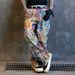 Men's Clothing Men's Premium Graffiti-Print Straight-Leg Jeans – Oversized Fit, Artistic Paint Splatter Design, Cotton Denim (S-3XL, Multi-Color)_mkmklike.com