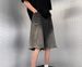 Summer American High Street Men's Retro Tie-dye Rough Edge Five-point Jeans Hong Kong Style Versatile Men's Casual Wide-leg Shorts_mkmklike.com