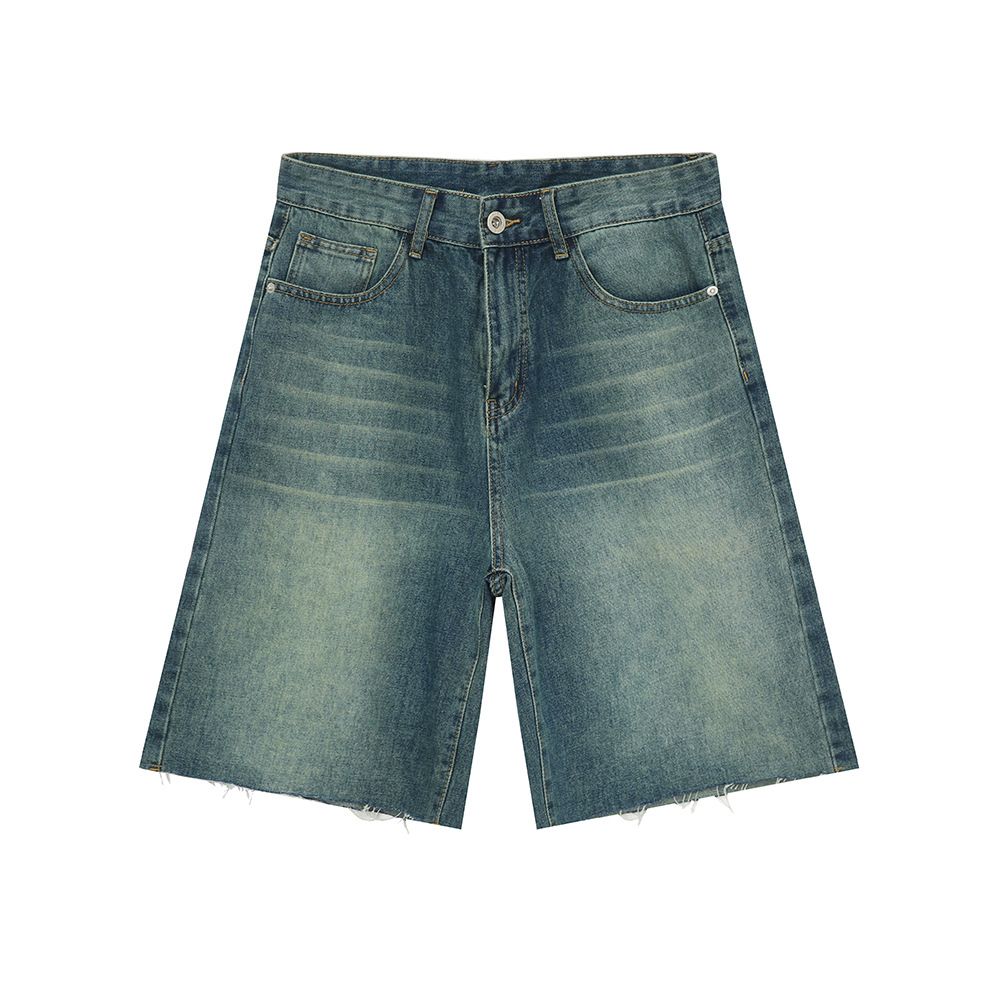 Men's Clothing 2025 Summer New Products American High Street Casual Straight Loose Denim Shorts Trend_mkmklike.com