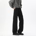 American-style High Street Men's Jeans, Autumn Trendy Patchwork Micro-flared Work Pants, Vintage Versatile Solid Color_mkmklike.com