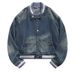 Vintage Washed Denim Baseball Jacket – American Retro Loose Fit (Blue/Black, Sizes M-XXXL)_mkmklike.com