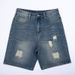 Men's Clothing Men's Distressed Denim Shorts - Relaxed Fit, Wide Leg, Retro Style, Casual Summer Shorts For Men (Blue, Sizes 28-36)_mkmklike.com