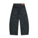 American High Street Silhouette Scimitar Jeans Men's Spray Paint Splatter Design Sense Patchwork Deconstructed Workwear_mkmklike.com