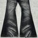 Men's Gothic Flared Jeans Retro Washed Denim Pants With Double Waistband Y2k Vintage High Street Style_mkmklike.com