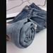 Women's High Waist Flared Jeans - Retro Blue & Black Stretch Denim Pants Summer Lightweight Comfortable Petite-Friendly Bootcut_mkmklike.com