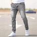 Cross-Border European And American Men's Slim-Fit Stretch Ripped Skinny Jeans For Men_mkmklike.com